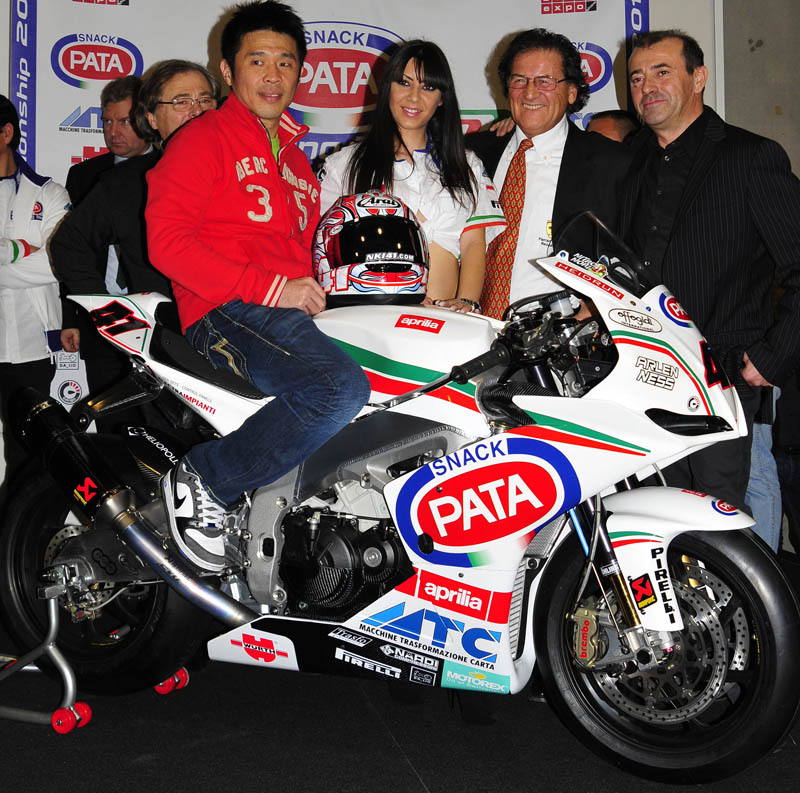 Pata Racing Team Aprilia launched its 2011 World Superbike entry today at 