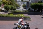 Stefan Bradl rides his MotoGP competition bike on Lombard Street ahead of his debut at Laguna Seca, in San Francisco, CA, USA, on 24 July 2012 // Marv Watson/Red Bull Content Pool // P-20120725-00003 // Usage for editorial use only // Please go to www.redbullcontentpool.com for further information. //